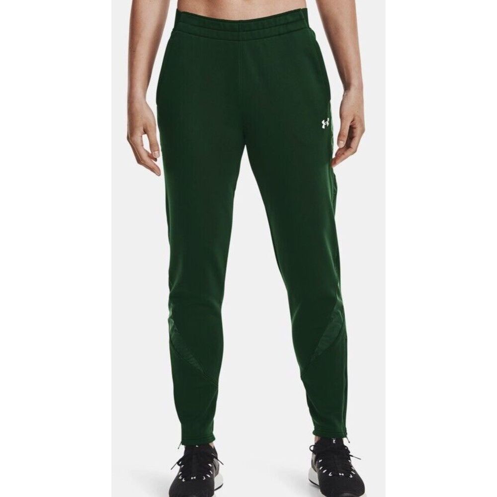 Under Armour Women's UA Command Warm Up Pants 1360766-301 Forest Green XL NWT